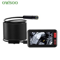 카메라 일반 헤드 고정 담각대 유압식 액션캡 산업용 내시경 검사 카메라 8 개 내장 led 8mm 렌즈 IP67 방, 02 Soft wire