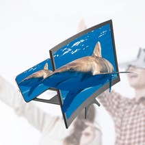 와이드업 휴대폰 확대 스크린 커브드 플랫 12인치 10인치 핸드폰 스마트폰 갤럭시 아이폰 휴대 스탠드 돋보기 대형 영화 드라마 증폭 집콕 침대, 12인치플랫형 블랙, 1548