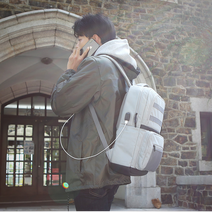 깔끔한 남자 스마트 15인치노트북백팩 책가방 USB 실버