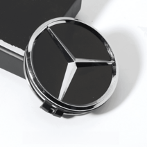 벤츠 휠캡 A클래스 C클래스 E클래스 GLE GLA GLC CLA 튜닝 브라부스/AMG 타이어 센터캡, 벤츠 트라이앵글-블랙 모델【1개 가격】