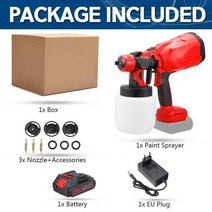 분무기 배터리 충전분무기 농약 살포기 무선 전기 스프레이 건 페인트 분무기 흐름 제어 에어브러시 노즐 배터리, 협력사, 1배터리 EU 플러그 R