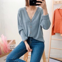 헤이뽀 / 코디만점 간절기 베이직 브이넥 니트가디건(8컬러)