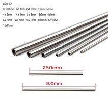 잔디깎기 1 10pcs 250mm500mm 304 원활한 Stainlessy 철강 모세관, 5x2mm  1pcs+250mm