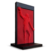 핀 스크린 3D 입체 과학 손도장놀이 컬러 핀아트 특대, 중 2.3x1.1m (빨간색)