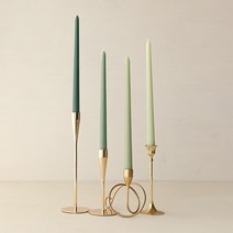 밀랍초 천연 기도 초12 "4pcs ins 스틱 unscented 촛불 무연 긴 장식 의식에 대 한 다채로운 결혼식, 04 green