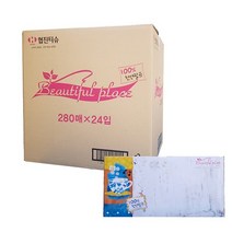 협진 미소 각티슈 280매 *24개 미용티슈 업소용티슈 대용량티슈