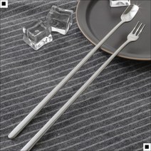후식 칵테일 바 심플 디저트스푼 롱스푼, 모던카페 롱 포크 3P