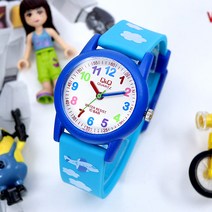 큐앤큐 VR99J-005Y 어린이 시계 하늘 비행기