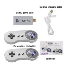 올라프 TV 비디오 게임 콘솔 무선 컨트롤러 4K 2000 플러스 HDMI 호환 레트로 SFC SNES 듀얼, 01 M8, 한개옵션1
