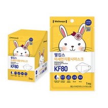 웰킵스 미세먼지황사마스크 소형 KF80, 1개입, 10개, 백색
