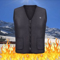 겨울 방한 M-4XL 빅사이즈 여성 남성 USB 발열 조끼 열선조끼 온열조끼 보조배터리 충전식 발열조끼 겨울조끼 패딩조끼