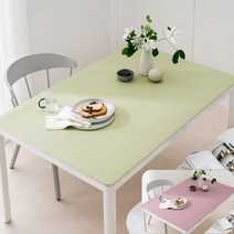 (14colors 11size) 롤로아 100% 방수 가죽 식탁보 테이블보, 140x80cm, 양면-11 (Olive+Violet)