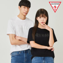 게스 게스 남성 유니 이중라인 게스로고 반팔티 NN2K0557