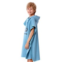 비치 타올 후드 온가족 공용 스포츠 대형 수영 서핑 판초 망토 물놀이 수건 워터파크, 옵션사진참조, 블루 핑크 스몰