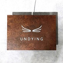 [209팩토리]부식간판 Size40x30cm LED조명 디자인 간판제작 028, 01.40cm x 30cm, 01.무광블랙, 01.백색