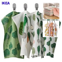 이케아 그래픽 디자인 가정 키친 면행주 고리행주, 오렌지 45x60+극세사행주