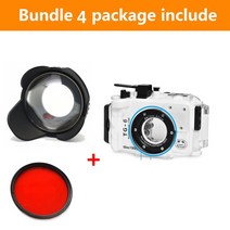 드론 보관 SeaFrogs 수중 다이빙 카메라 하우징 케이스 올림푸스 TG-6 60m/195ft 방수 가방 TG6, [04] case fisheye white