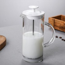 프렌치프레스 커피 메이커 16 온스 easy clean coffee 우유, 하얀
