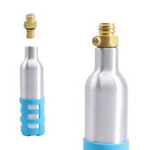 주방선반 작업대 0.2L 블랙 소다 메이커 리필 가능 병 예비 재사용 CO2 실린더 액세서리 기계용, 은, 01 은