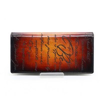 단보짐 파티나 가죽 수제 남성 골프지갑 고급스러운 라운딩 골프필드 장지갑 선물용, 미각인, 레드브라운