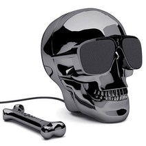 자르 AeroSkull HD 해골 블루투스 스피커, Chrome Black