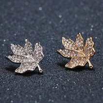 정장뱃지 나뭇잎 큐빅 브롯치 정장브로치 옷핀브로치