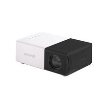 YG300 미니 홈 프로젝터 지원 3D 고화질 1080P 핸드헬드 휴대용 Usb 국제 에디션, 02 Black_01 미국