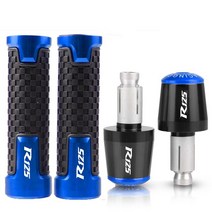 R125 로고 바이크 오토바이 CNC 알루미늄 액세서리 핸들 바 그립 끝 SUZUKI GSXR125 용 - GSX gsxr125 gsxr 125, [03] blue black