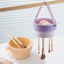 메이크업 실리콘 패드 브러쉬 세척 클리너 브러쉬 세척용기 건조대 퍼플, No.01 퍼플, 1개