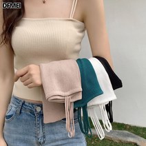 DFMEI 항하 심플 이너 니트 나시 여 리틀 나시 스판 니트