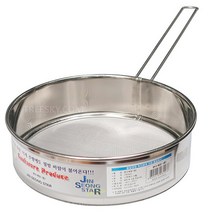 진성스타 스테인리스 메쉬망 제과제빵용 편수채망-고운망A형/중 24cm 밀가루채 깨망