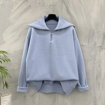 [신상무배]반집업 카라 루즈핏 플리스 티셔츠