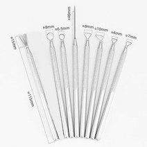 도자기 점토 조각 도구 조직 스테인리스 모델링 구멍 펀치, 8개