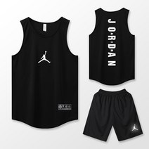 NBA 마이클조던 조단 농구나시 민소매 올 블랙 통기성