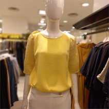 [블루페페] NC14 퍼프소매반팔쉬폰블라우스 P212MSC010Y