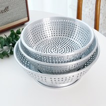 [안젤라스] 빈티지 알루미늄 콜렌더 채반 3size (양은소쿠리)