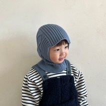 유아 소프트 니트 바라클라바 아기 키즈 아동 넥워머 후드 모자 페이크 목폴라