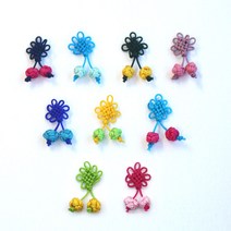 국화 매듭 장식 수술 전통매듭 핸드폰줄 노리개, 08.진분홍분홍