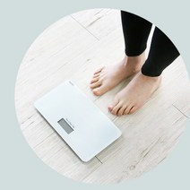 소형 미니 체중계 수납이 간편한 원룸용 슬림 스몰 디지털 정확한 체중, 화이트