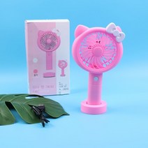 Xinggao미니 만화 USB 충전 데스크톱 휴대용 벨트 조명 무음 선풍기 짤랑짤랑 고양이 파란색 USB 충전 + 현채등, 대량으로 값을 부르다, 도라에몽 핑크 USB 충전+현채등