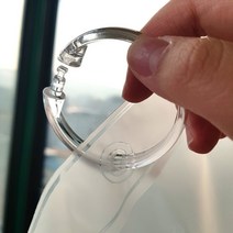 투명 샤워 커튼 링 고리 집게 달기 목욕 커텐 봉 걸이 고정 부속 홀더 부자재 부속품 다용도 12개 세트 2종, 원형