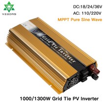 18V 36V PV 태양 광 인버터 1000W 1300W MPPT 홈 그리드 마이크로 110V 220V AC 전지 패널 풍력 발전기 배터리