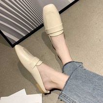 봄구두 캐주얼 데일리화 쇼핑 뮬슬리퍼 슈즈 선물 블로퍼뮬 바캉스원피스슈즈 선물코디 아이보리슬리퍼