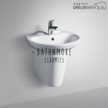 대림바스 CL-108 유아용 세면기 어린이집세면대 부속풀세트포함 CL108, 자동, I자트랩 (바닥배수), 긴다리