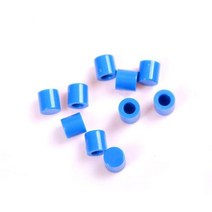 택타일 50 개몫 촉각 푸시 버튼 스위치 캡 6mm 자동 잠금 라운드 키, 파란