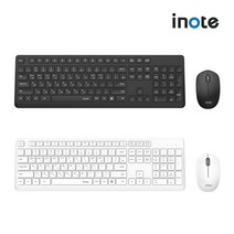아이노트 KM730R PC 컴퓨터 무선 키보드 마우스 세트 키스킨포함, 블랙