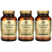 [2+1] Solgar 솔가 글리신 500mg 100정 베지캡슐 글라이신 스테아르산 마그네슘 Glycine 3개
