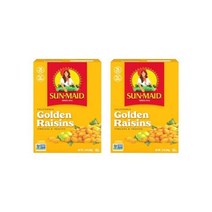 1+1 Sun-Maid California 골든 건포도 전체 과일 인공 향료 없음 유전자 변형 성분 채식주의, 12온스(2팩)
