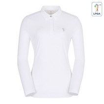 LPGA골프 (LPGA) 여성 모노그램 포인트 제에리 티셔츠 (L201TL505P_BLK)