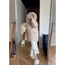 여성 숏패딩 롱패딩 버전 후드 오리털 덕다운 겨울 가을 봄 항공점퍼 K001 캐주얼 푸퍼